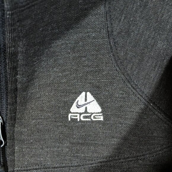 Nike ACG Therma Fit Athletic Full Zip Brown Wool Blend Jacket Womens Size Medium - Picture 5 of 11